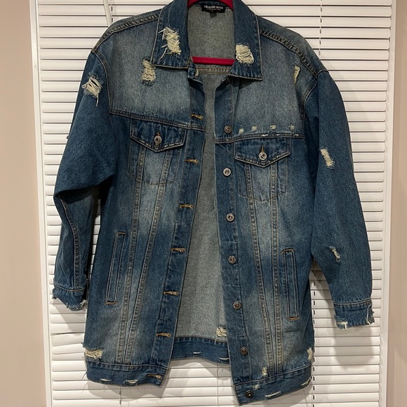 Distressed Jean Jacket - Picture 1 of 4